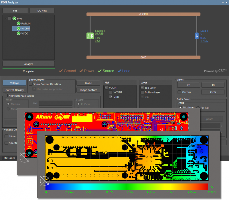 Power delivery analysis in Altium Designer