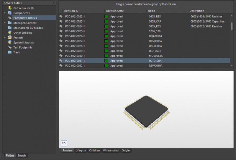 Revision status in Altium Designer