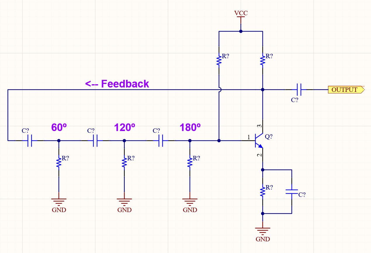Resistor capacitor feedback