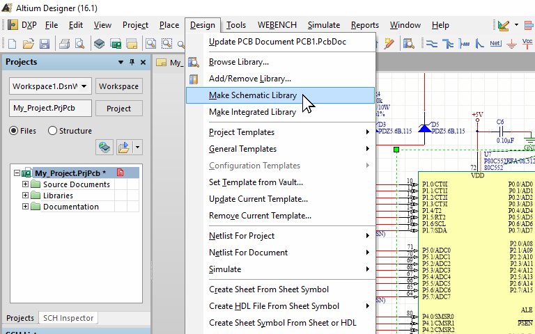 Creating programs. Управление БД для Altium. Либрари Проджект. Интерфейс Altium Designer системное меню. Altium Designer Library components меню.