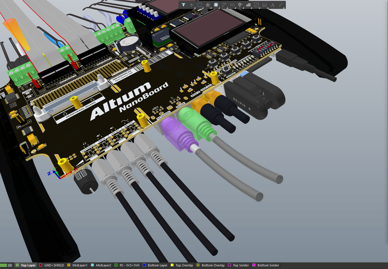 Altium designer 3d. Разъем Altium. Top Solder слой. GND layer Shield PCB Stack. Based PCB.