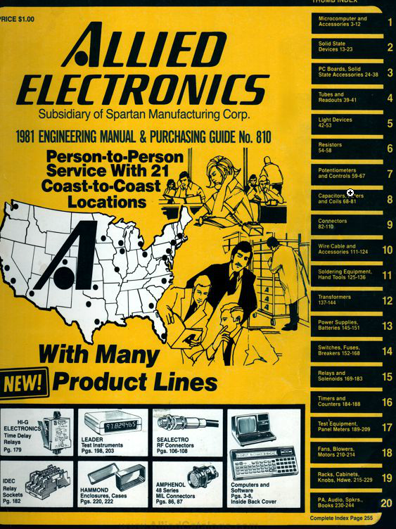 old allied electronics catalog