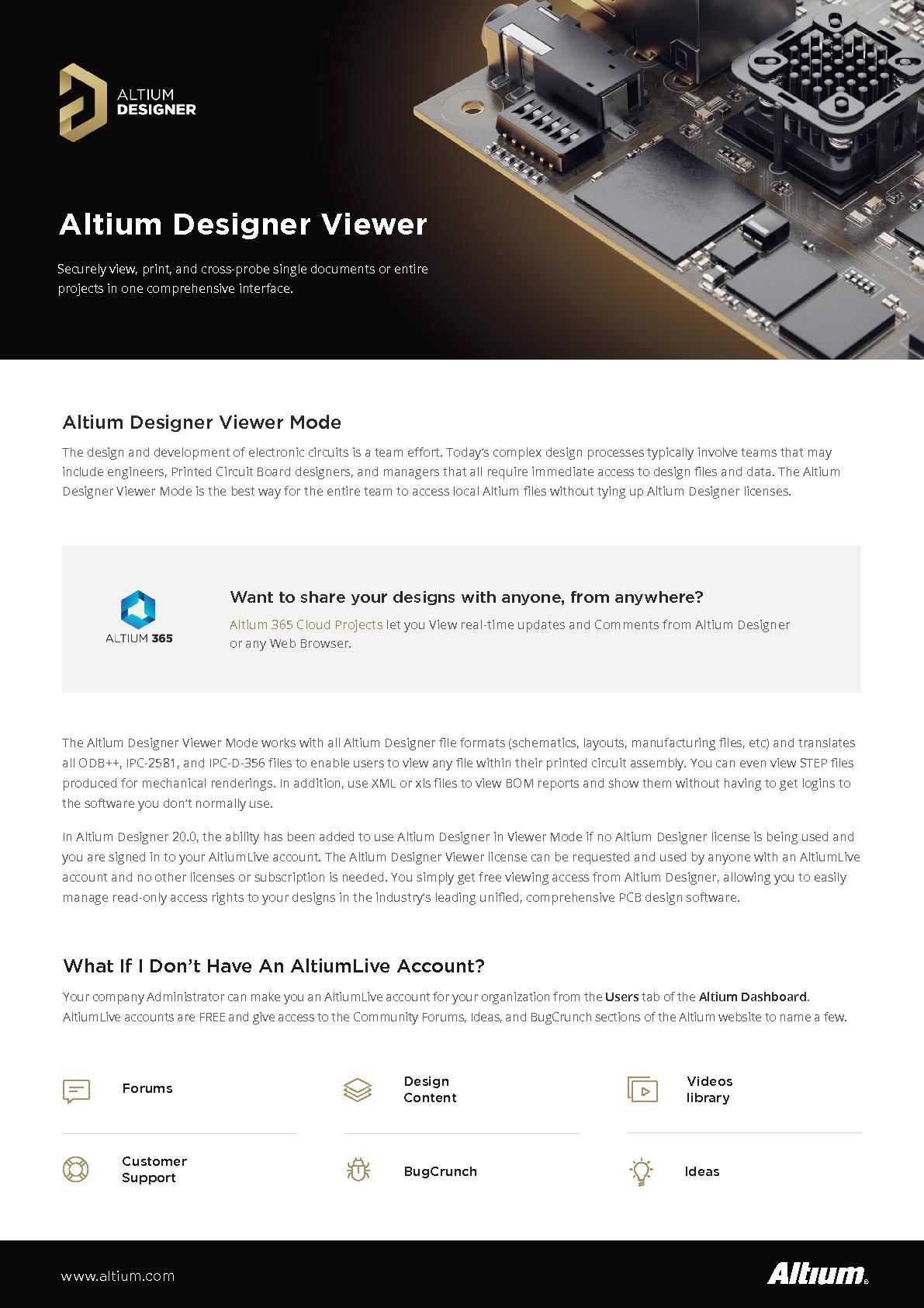 Altium Designer Viewer Mode Datasheet