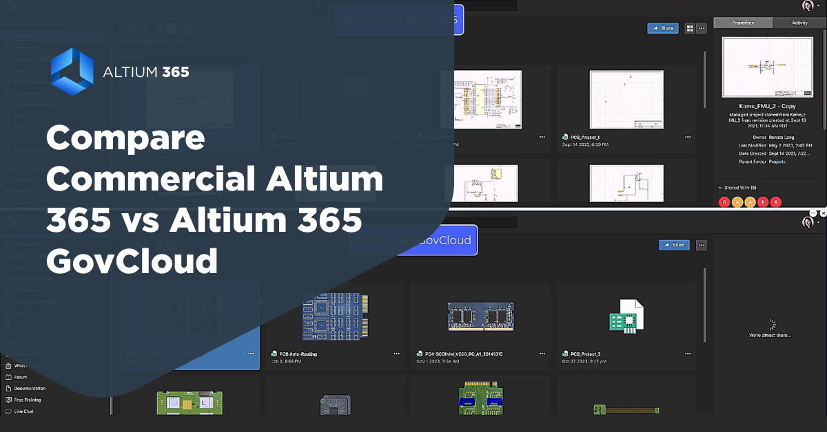 Compare Commercial Altium 365 vs Altium 365 GovCloud Cover Photo
