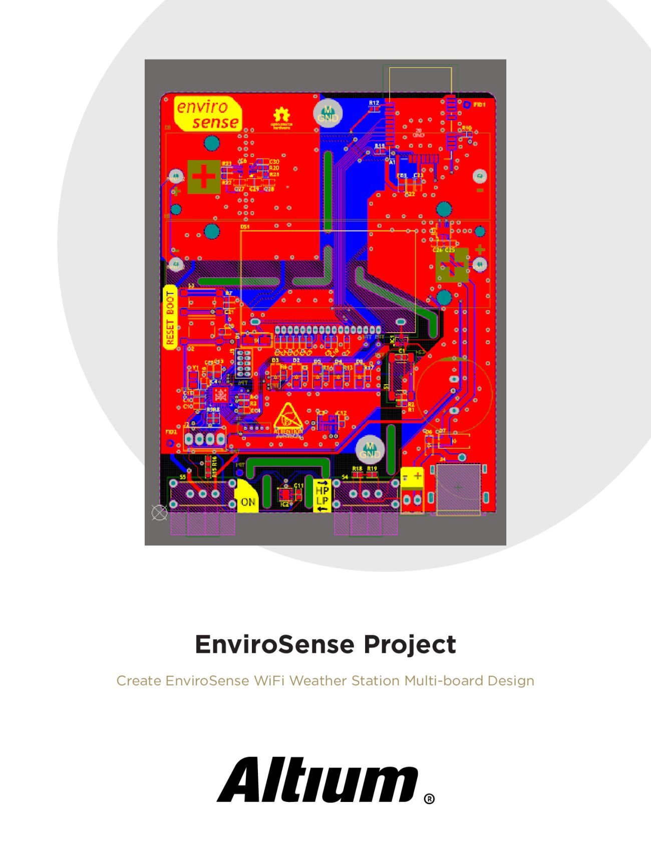 EnviroSense Multiboard-Design für eine WLAN-Wetterstation