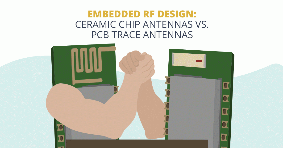 Embedded RF Design: Ceramic Chip Antennas vs. PCB Trace Antennas