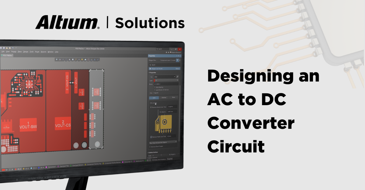 Cómo diseñar un circuito convertidor de CA a CC en Altium Designer