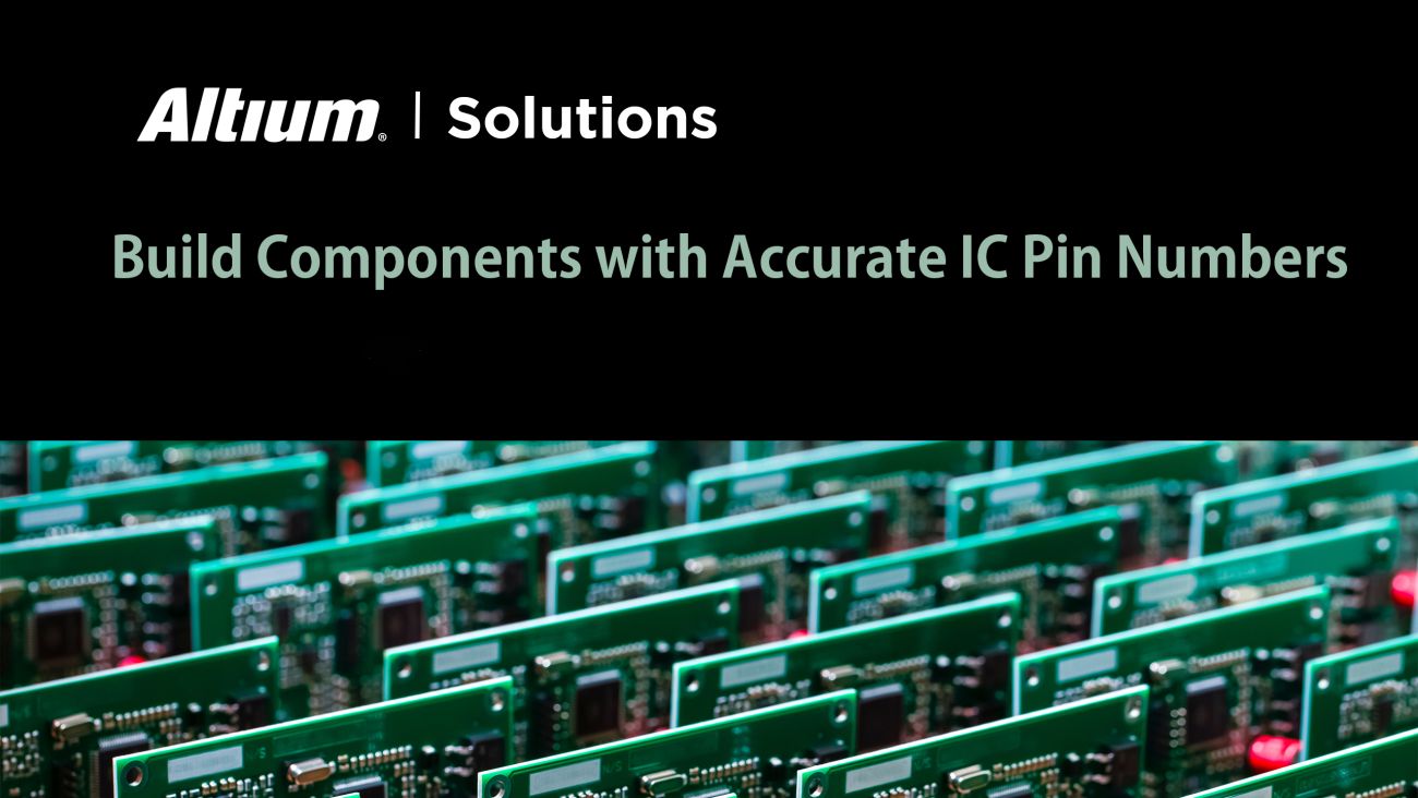 Incluya números de pin de IC en los datos de las piezas de Altium Designer