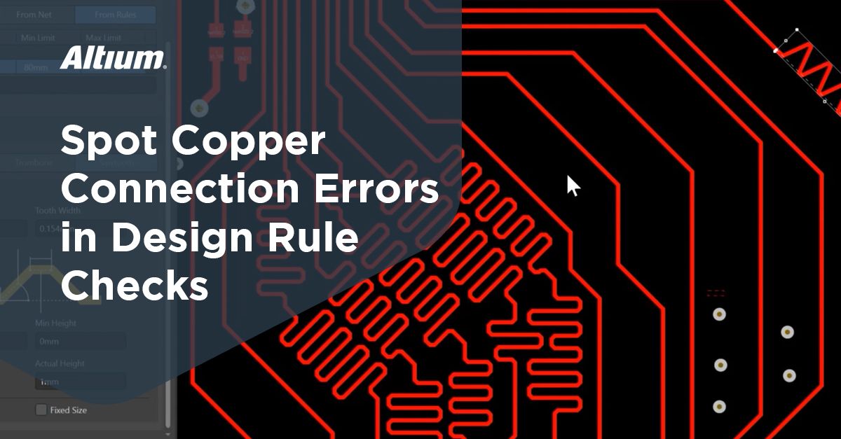Spot Copper Connection Errors in Design Rule Checks