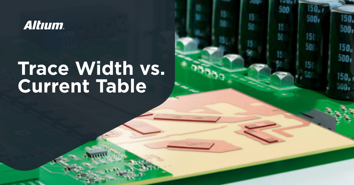 PCB Trace Width vs. Current Table for High Power Designs