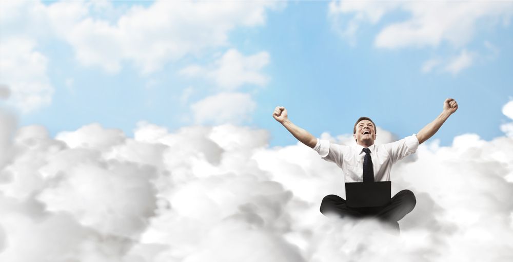 Guy Sitting on Clouds