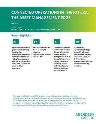 Smart Connected Operations in the Era of IoT: The Asset Management Edge