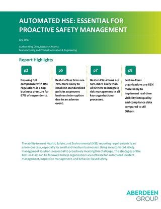 Automated HSE: An Essential Requirement for Proactive Safety Management