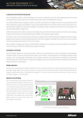 Product Overview Collateral Altium Designer 17.1