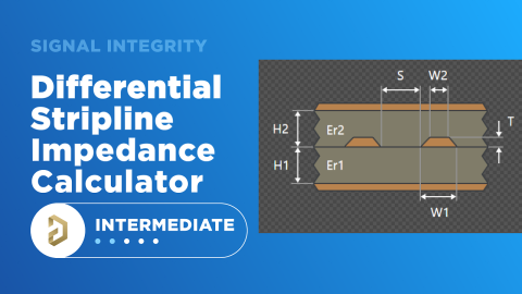 Differential stripline impedance calculator